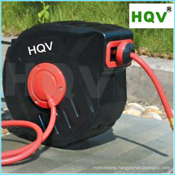 A18 Retractable Air Oil Hose Reel with 3/8 Inch by 50 Feet Hose, Swivel Bracket